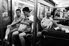 Scene in the Metro, Paris, 2015.